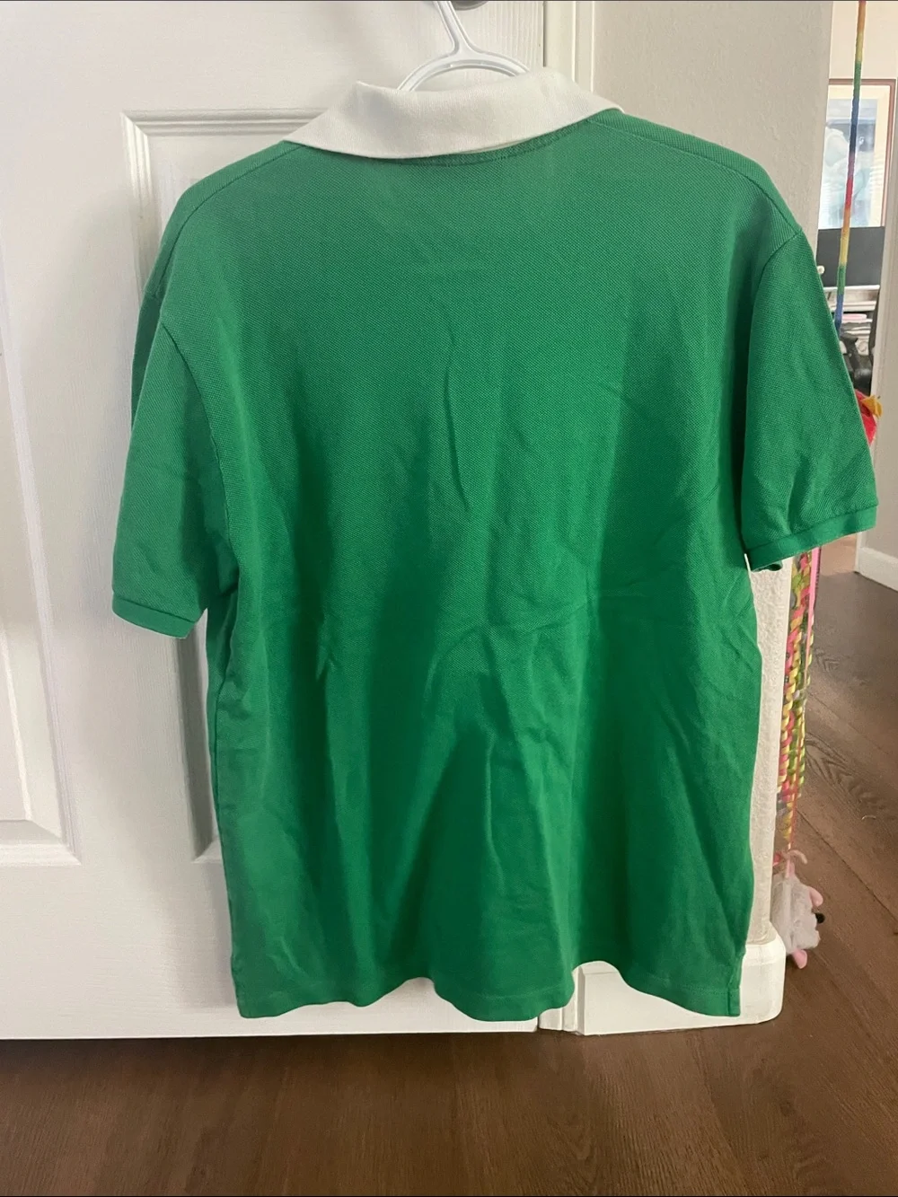 Gucci Green Polo with White Collar and Pink GG Patch